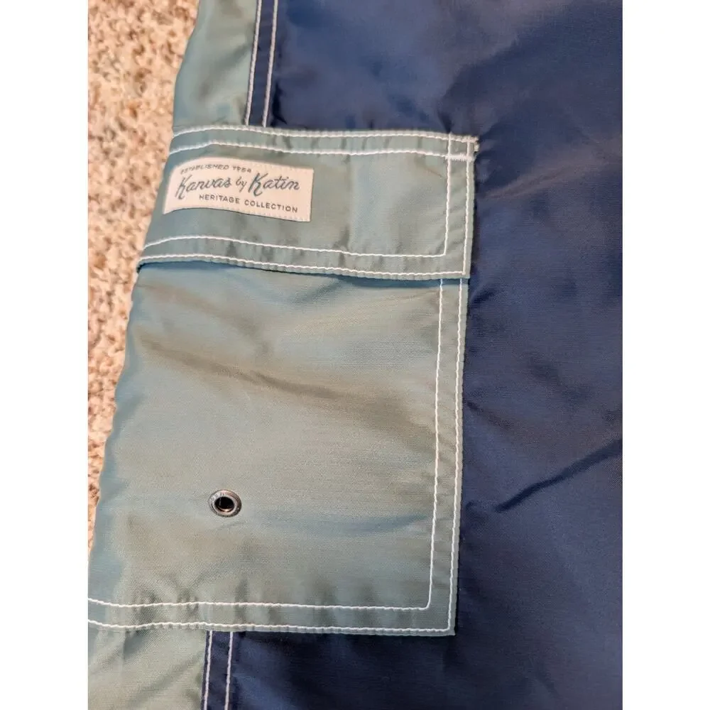 KANVAS BY KATIN men's swim trunks/shorts; size 38; Dogger Board shorts, 2 tone